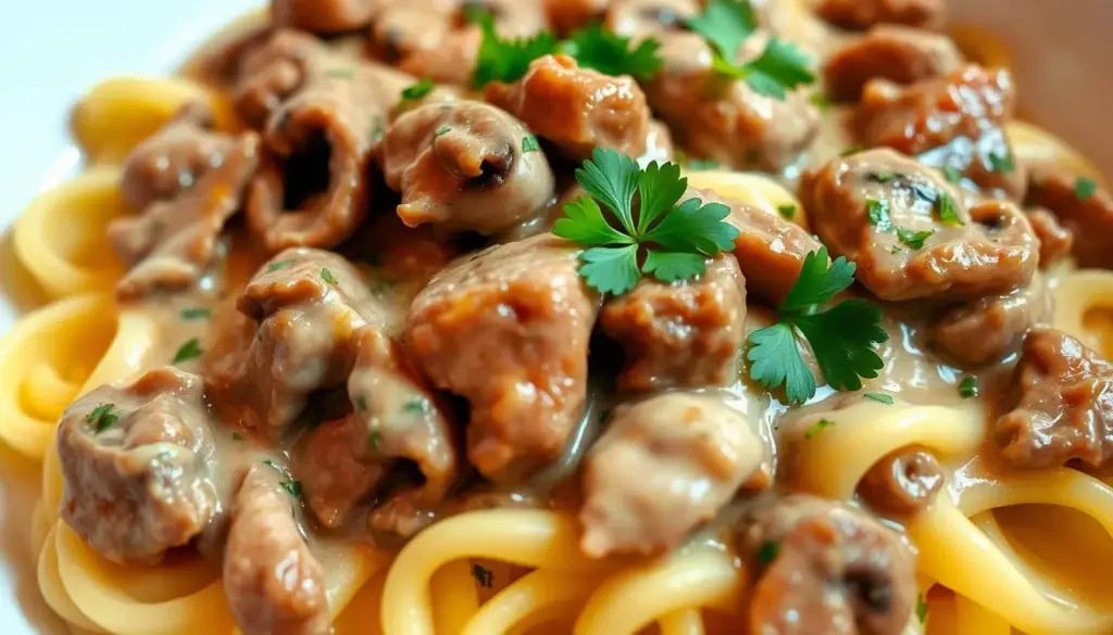 Turn your leftover roast beef into a creamy, delicious stroganoff with this quick and easy recipe. Perfect for busy weeknights—ready in under 30 minutes!